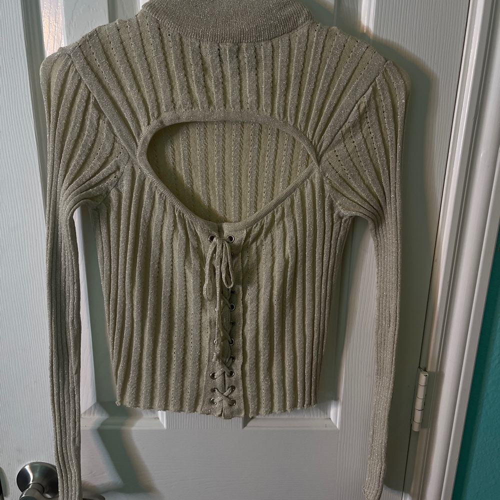 Gold shimmer blouse size medium never worn
